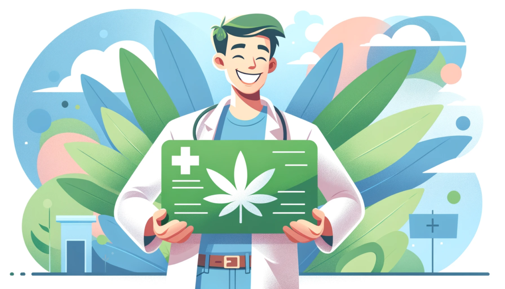 Doctor holding Marijuana